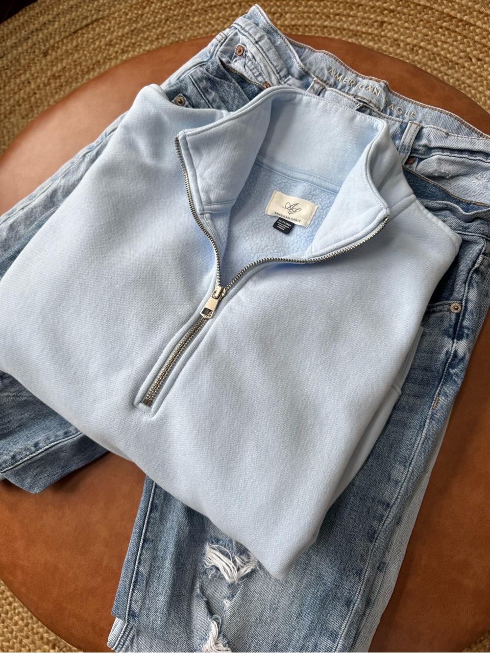 AE Everyday Luxe Quarter-Zip Sweatshirt
